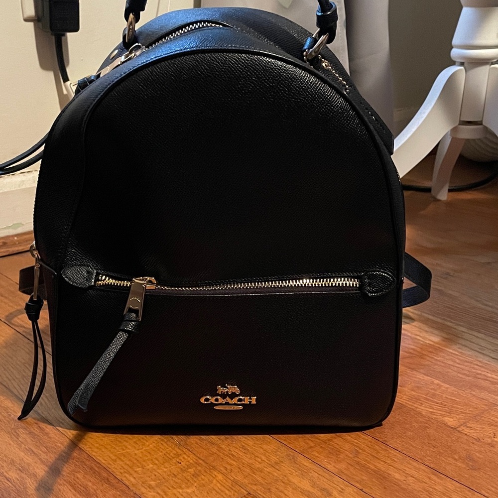 Coach Midnight Black Leather Backpack